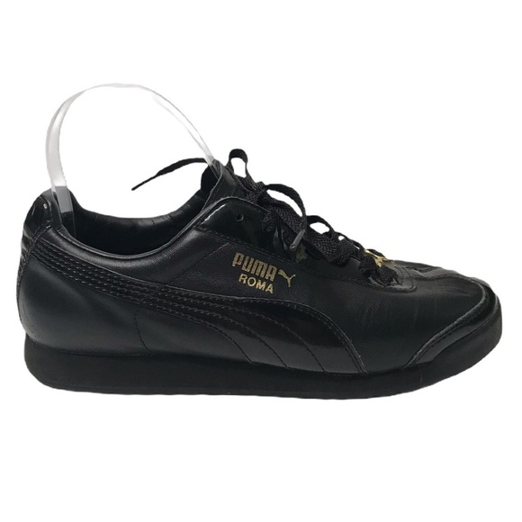 Puma Roma black sneakers sz 7.5 - Picture 1 of 8